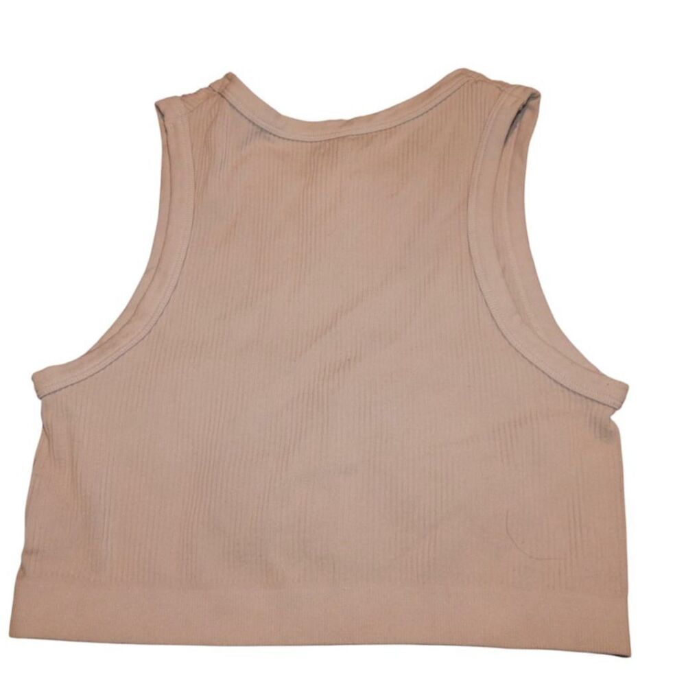 AMBIANCE women's junior's small nylon spandex ribbed crop tank top - Picture 4 of 5